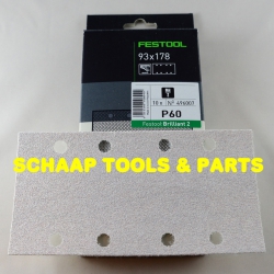 Schuurblad  93x178mm P 60 Brilliant2 StickFix per 10 verpakt | 496007